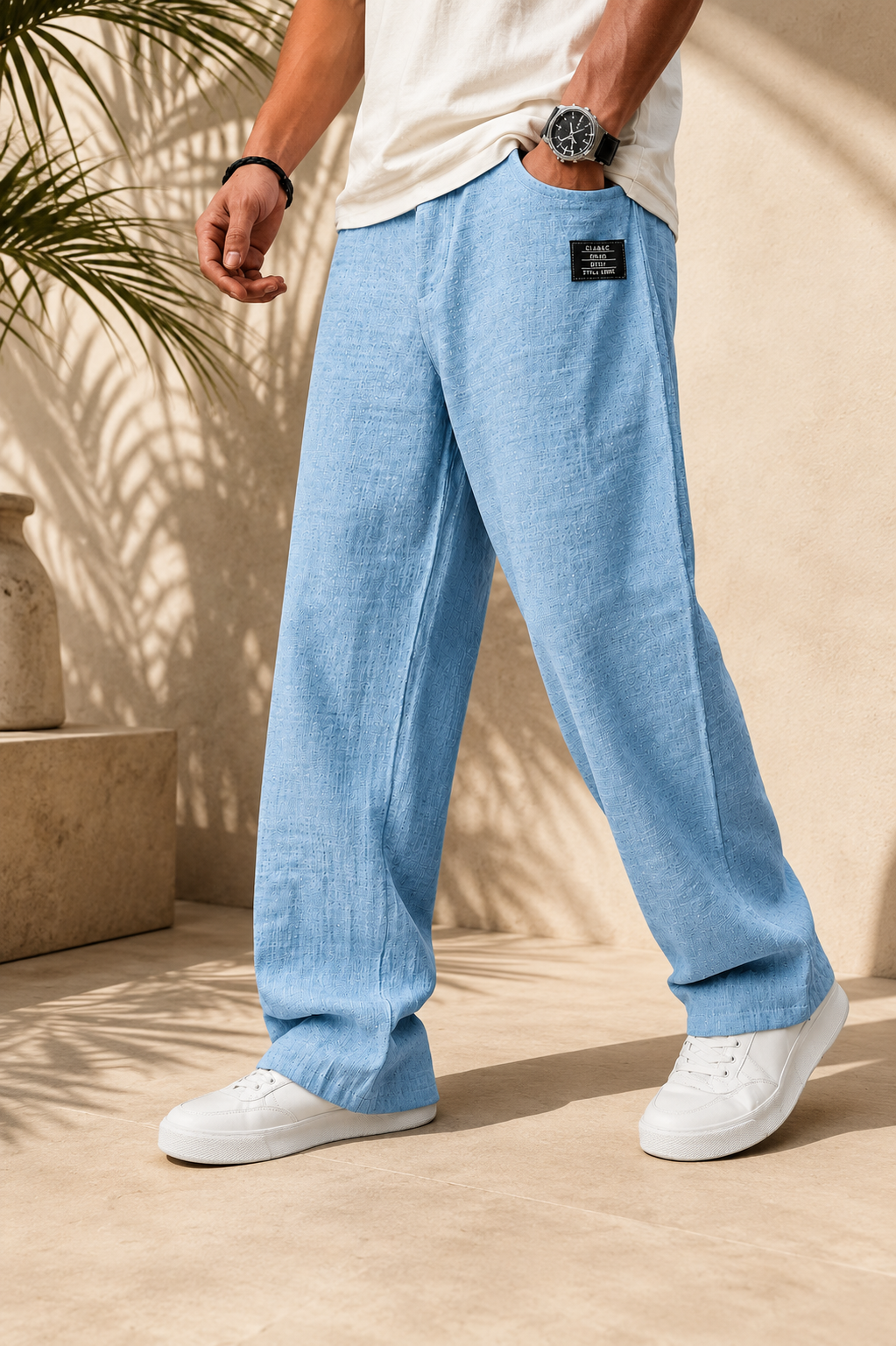 Hugo – Pantaloni in Lino dalla Vestibilità Rilassata