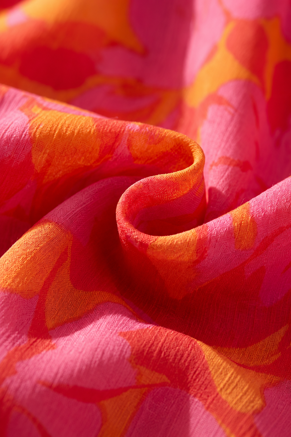 Abito fluido rosa e arancione Rosso | Aurella Milano