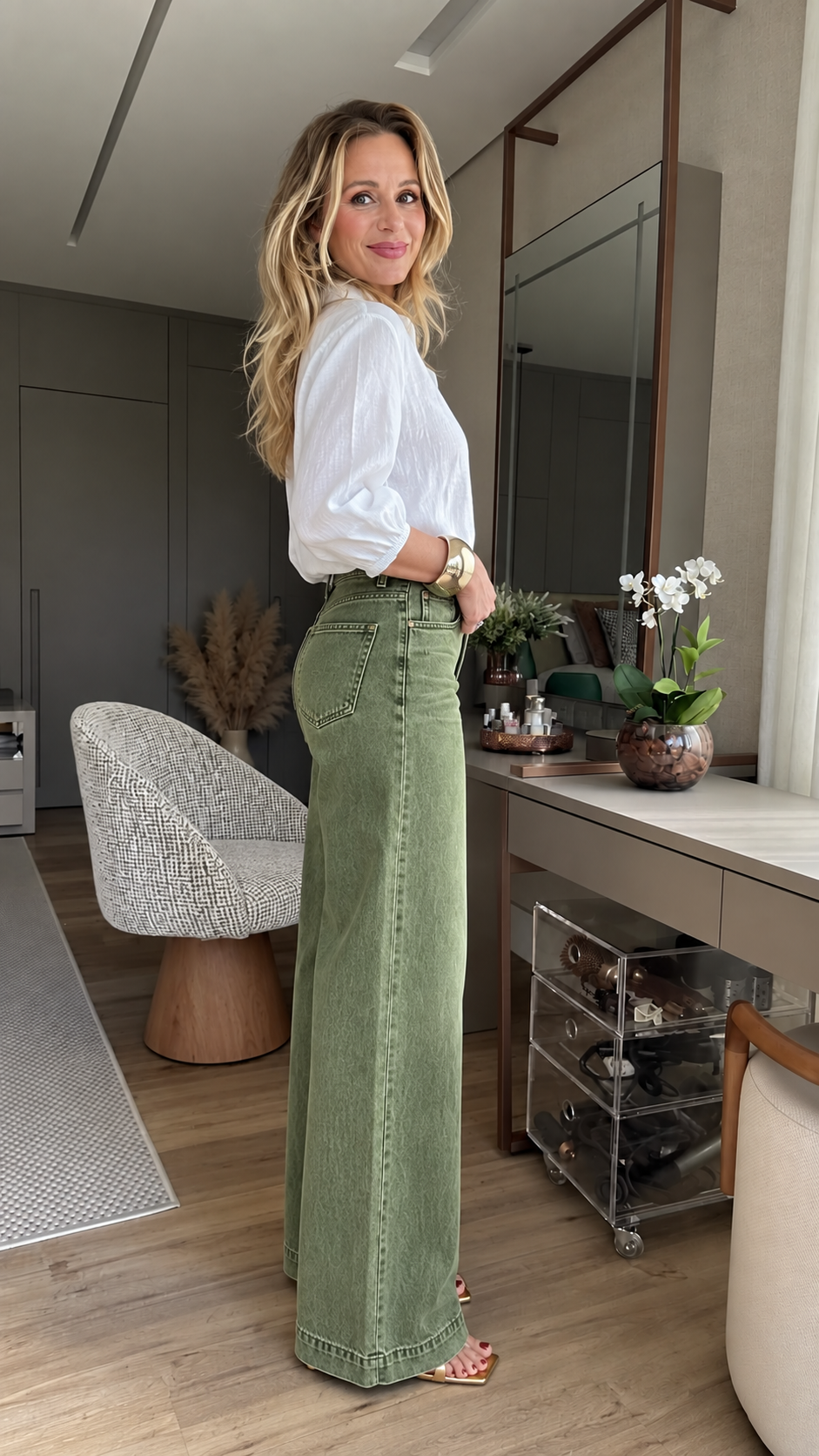 Lucia | Jeans a Gamba Larga Effetto Slanciante