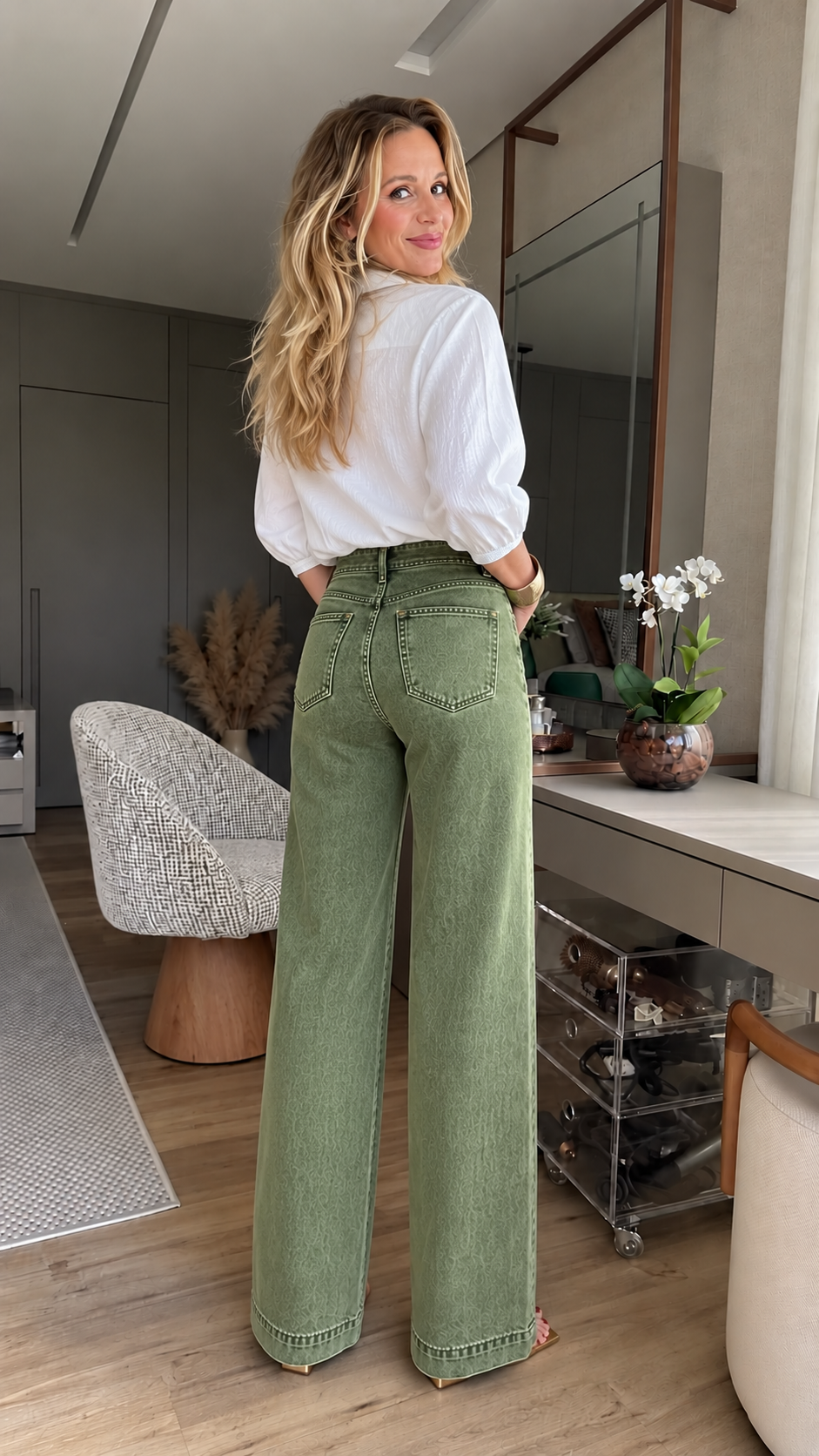 Lucia | Jeans a Gamba Larga Effetto Slanciante