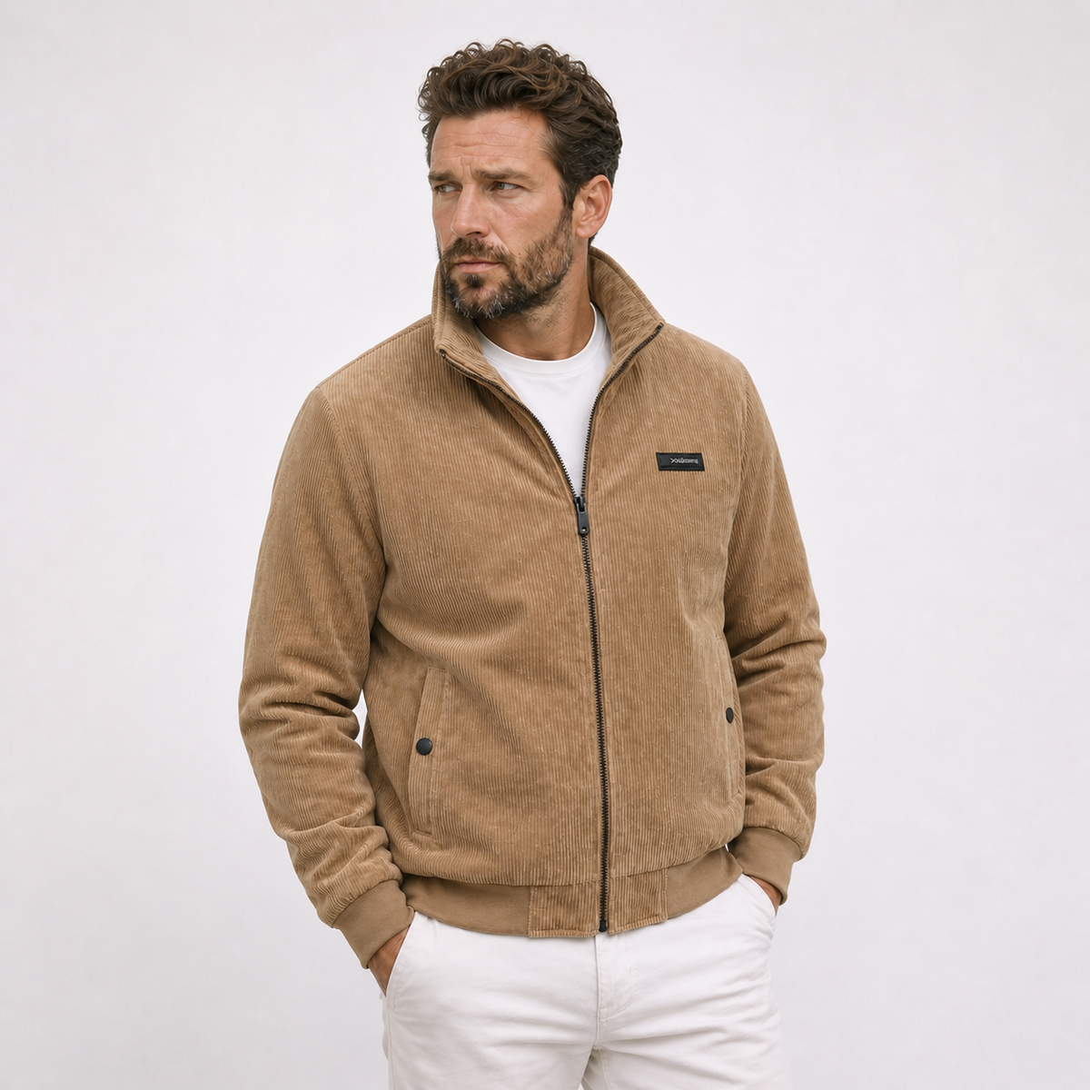 Andrea – Giacca in Velluto con Interno in Sherpa