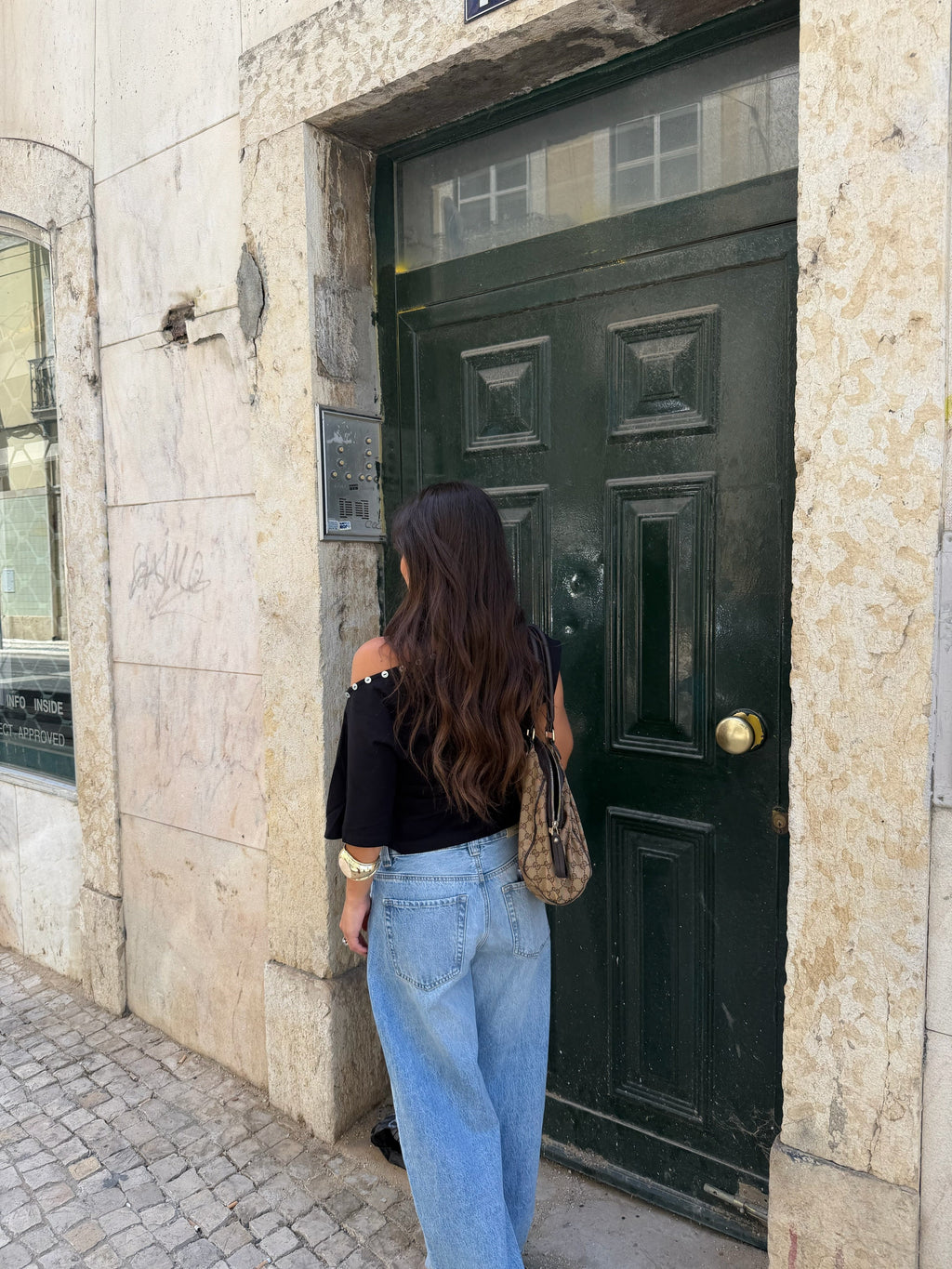 Top in cotone con bottoni