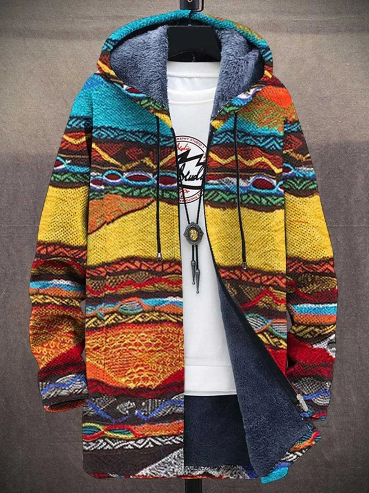 Cinzia | Cardigan Artistico con Cappuccio