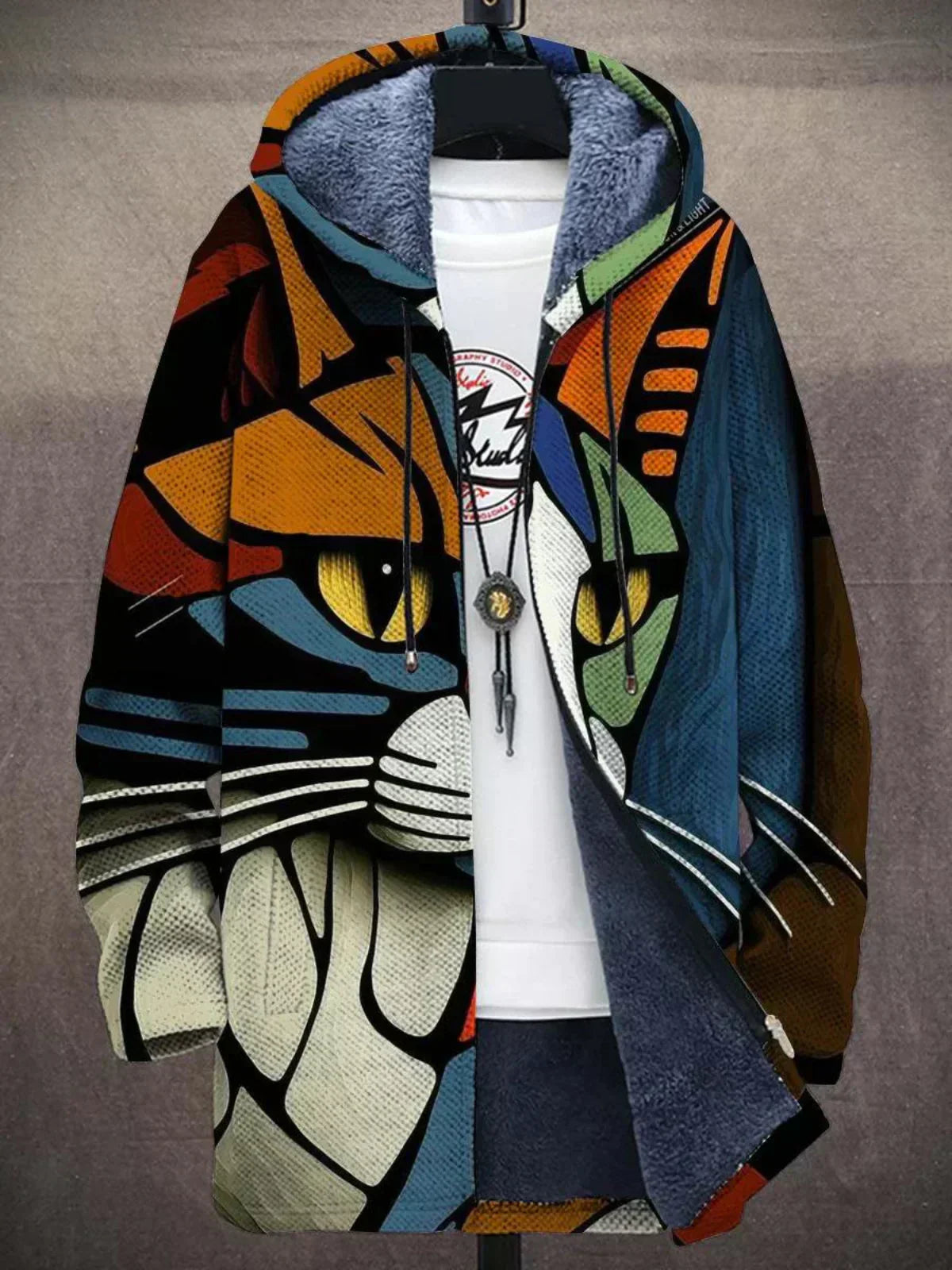 Cinzia | Cardigan Artistico con Cappuccio