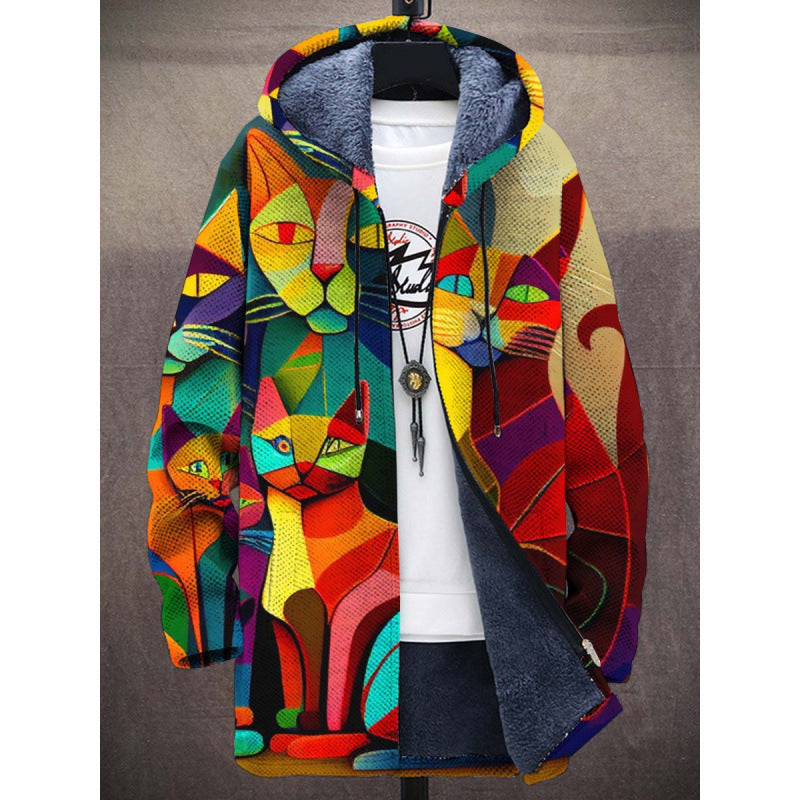Raffaele | Cardigan Artistico con Cappuccio