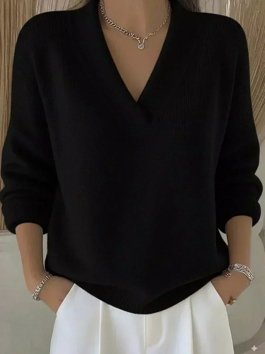 Maglione ampio con scollo a V