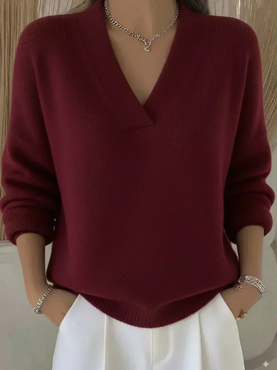 Maglione ampio con scollo a V
