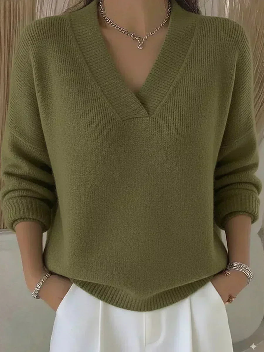 Maglione ampio con scollo a V