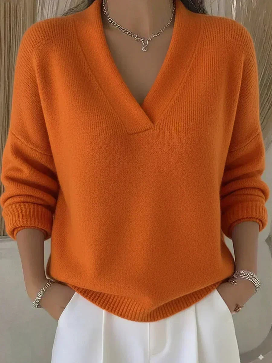 Maglione ampio con scollo a V