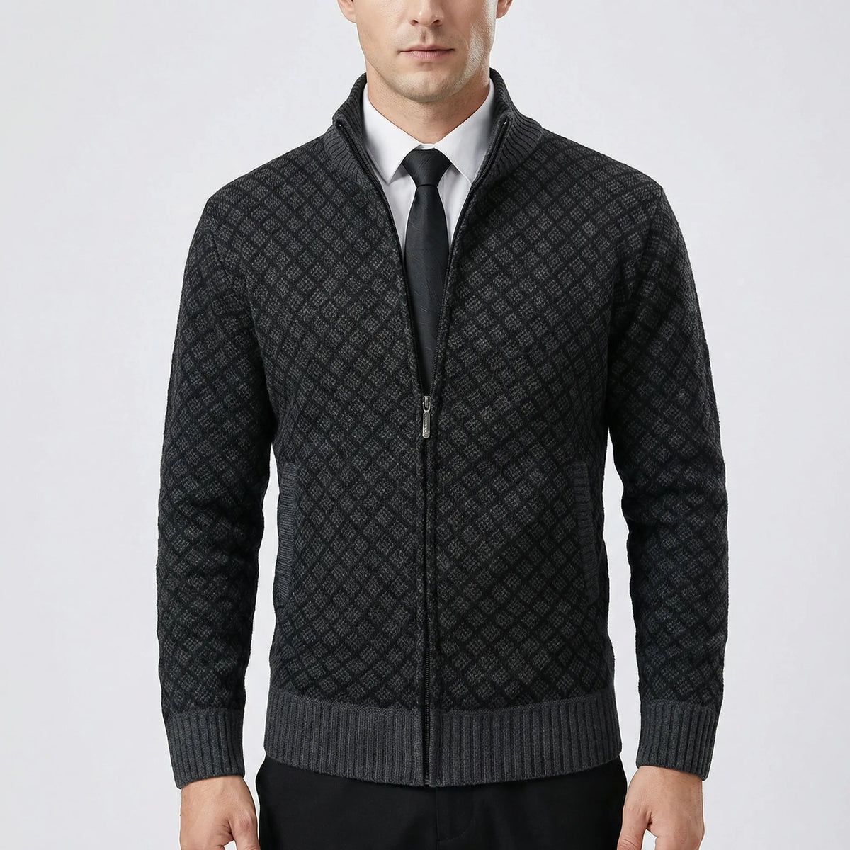 Simone – Giacca in Maglia con Zip