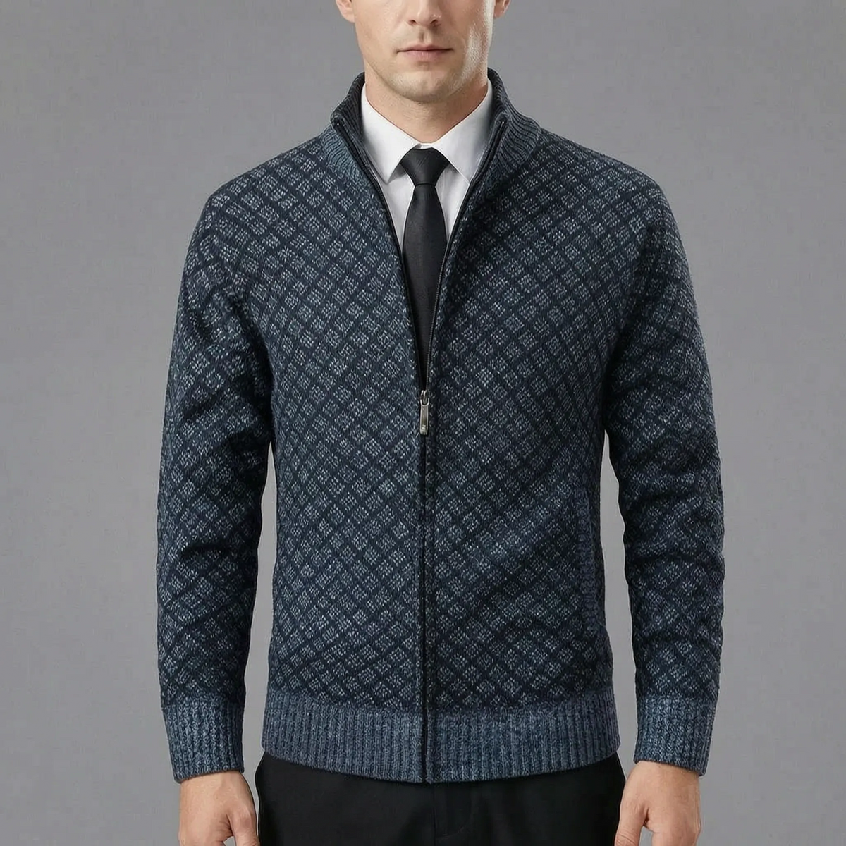Simone – Giacca in Maglia con Zip