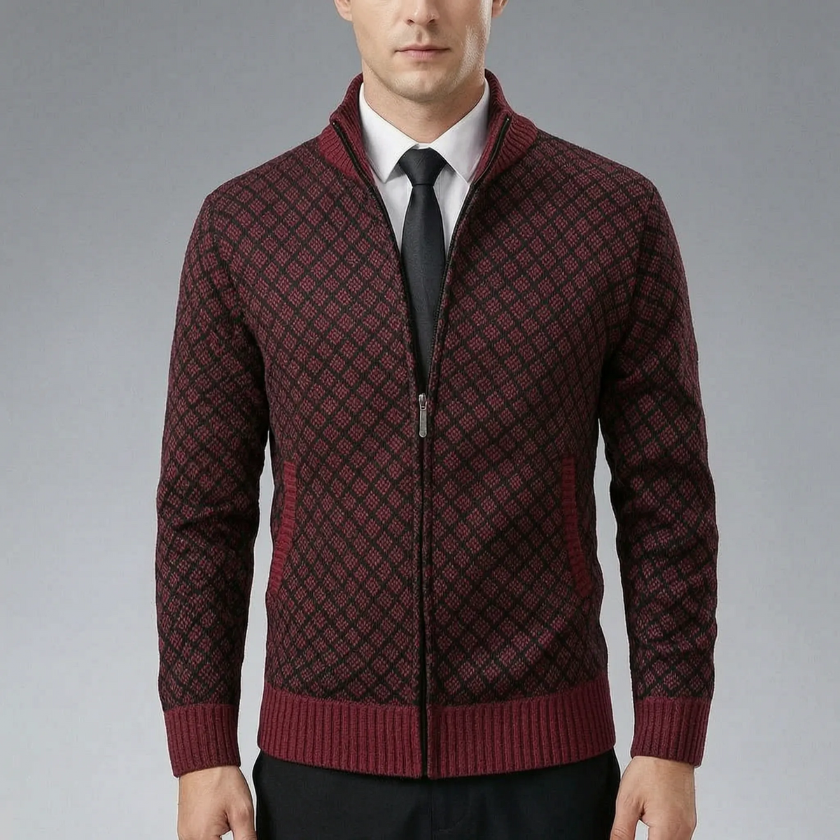 Simone – Giacca in Maglia con Zip