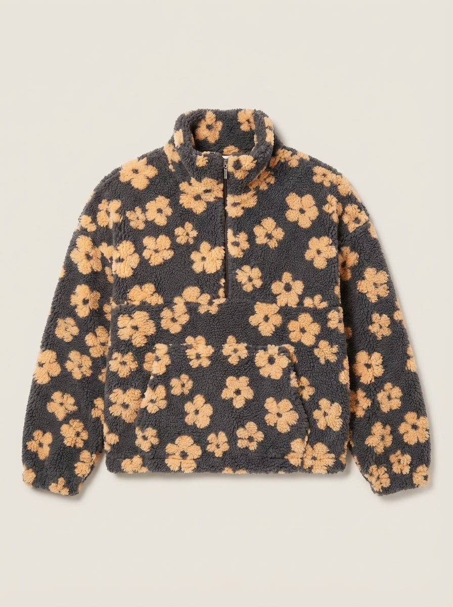 Daisy - Felpa in Pile Floreale | Aurella Milano