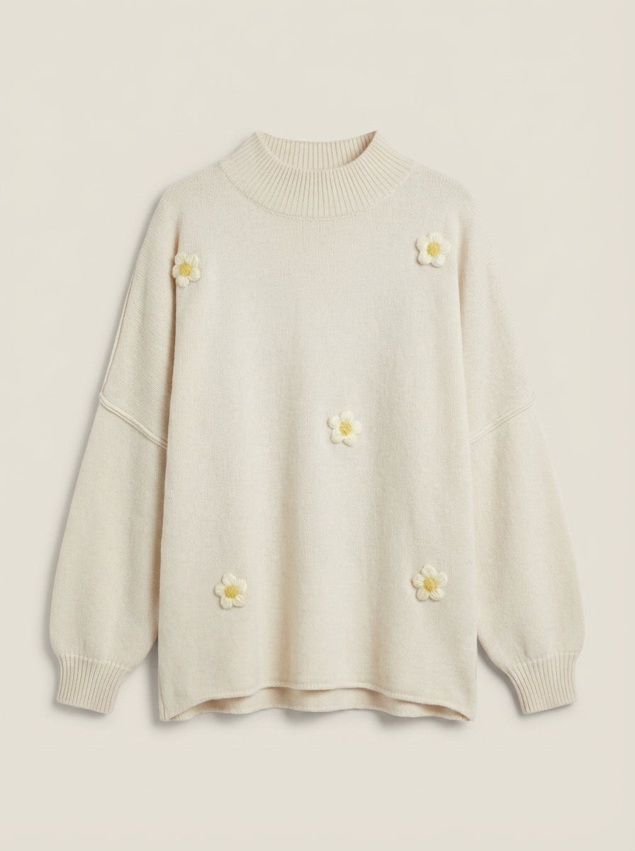 Luna - Felpa Pullover Floreale | Aurella Milano