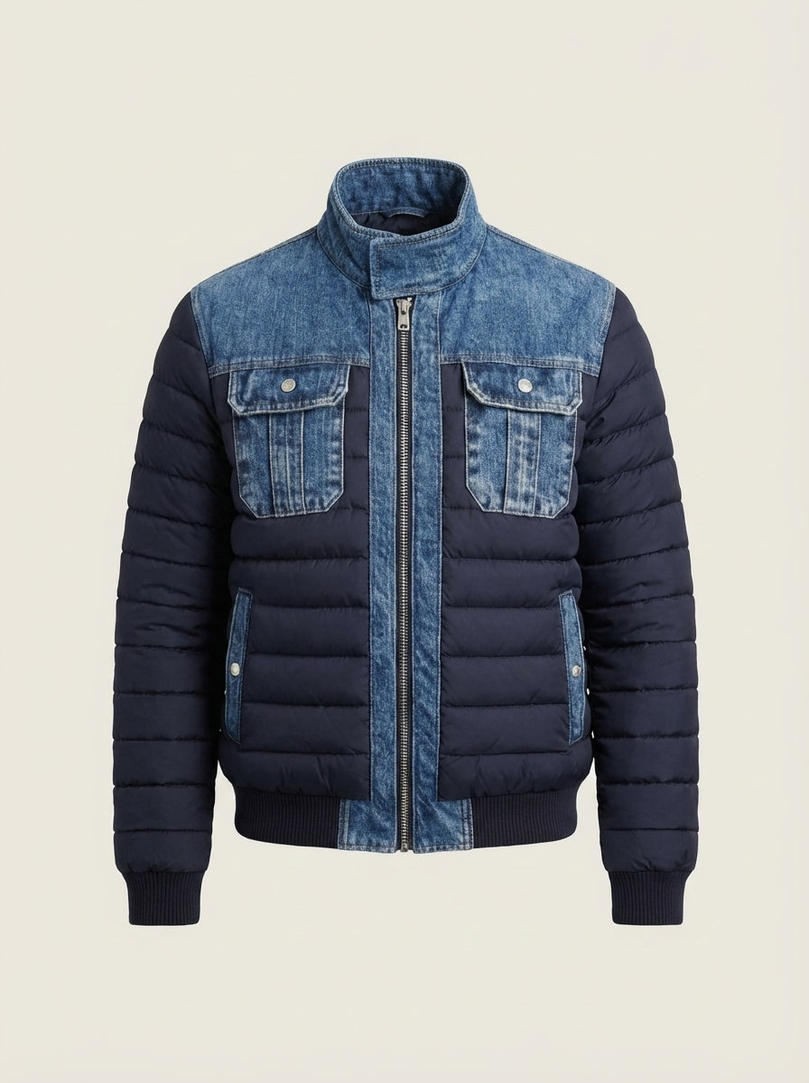 Lorenzo - Giacca in Denim Imbottita da uomo | Aurella Milano