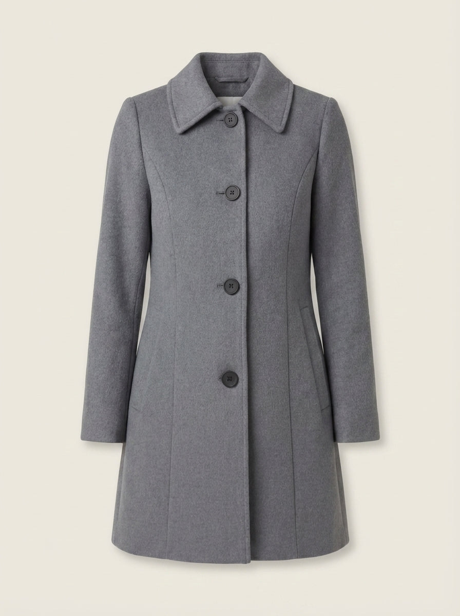 Elena - Cappotto Invernale con Bottoni | Aurella Milano