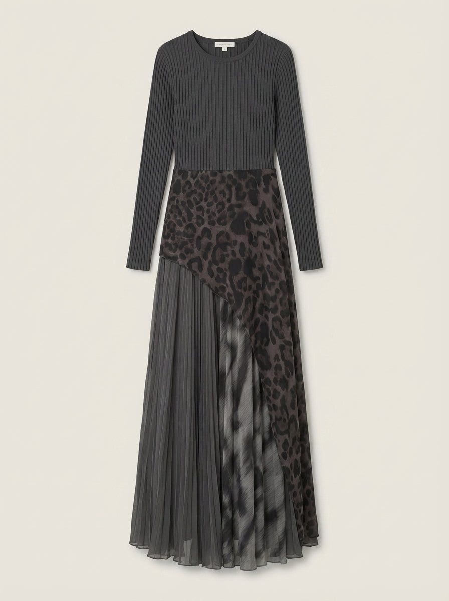 Clara - Abito Lungo Leopardato | Aurella Milano