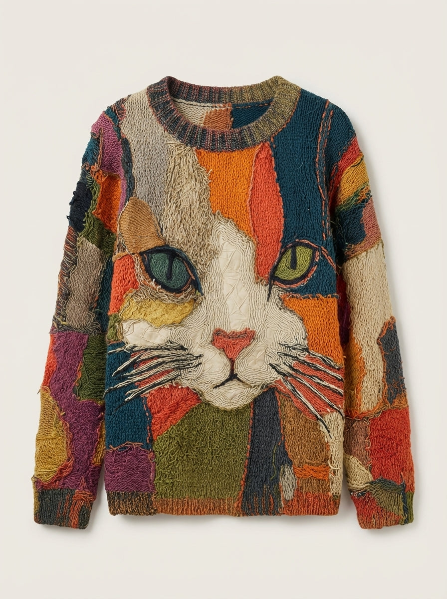 Zaira - Top Artistico con Gatto | Aurella Milano