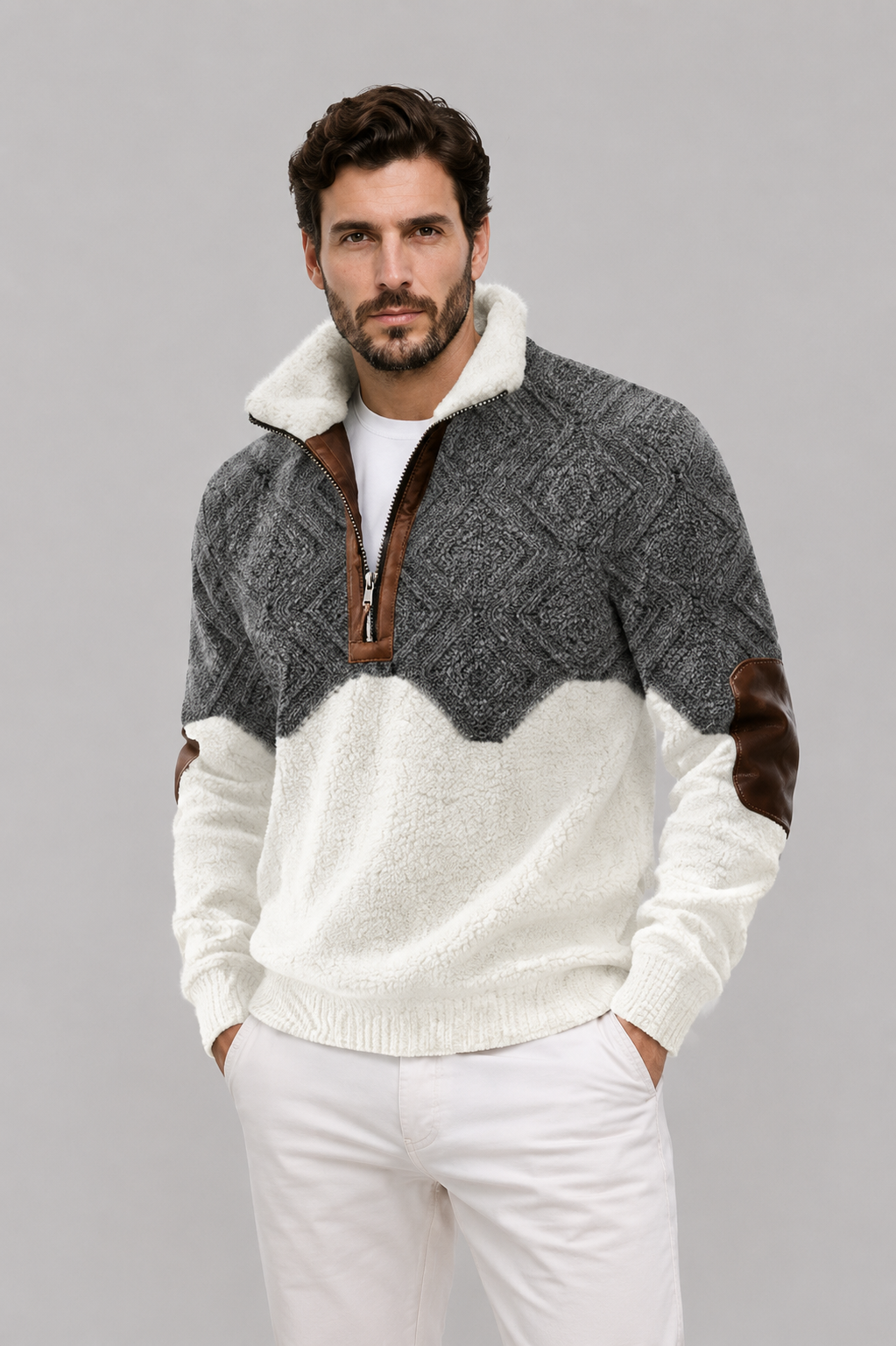 Ruben – Maglione con Interno in Sherpa e Zip