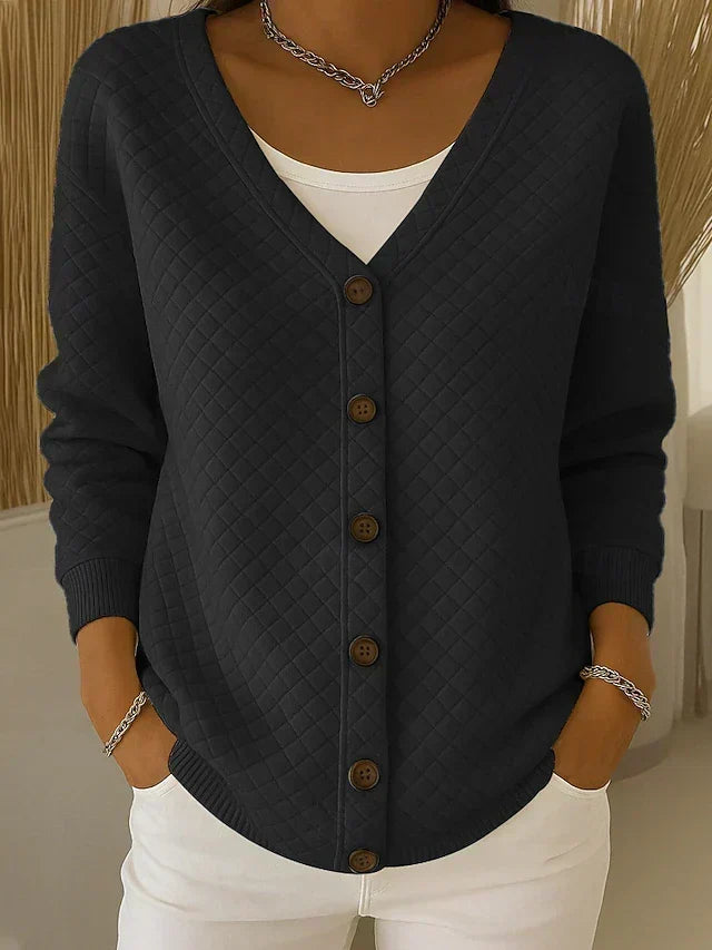 Gilet in maglia trapuntato a rombi