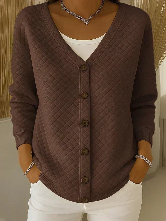 Gilet in maglia trapuntato a rombi