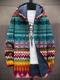 Talia | Cardigan Artistico con Cappuccio