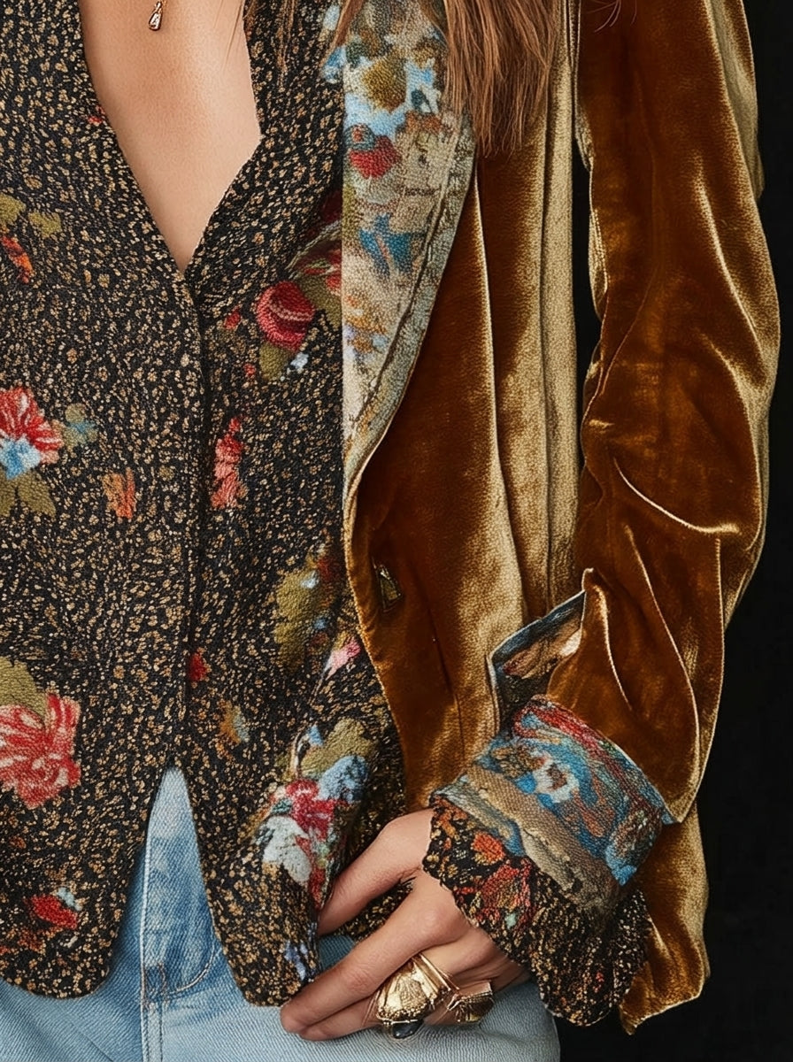 Marcella – Blazer Patchwork Floreale Vintage