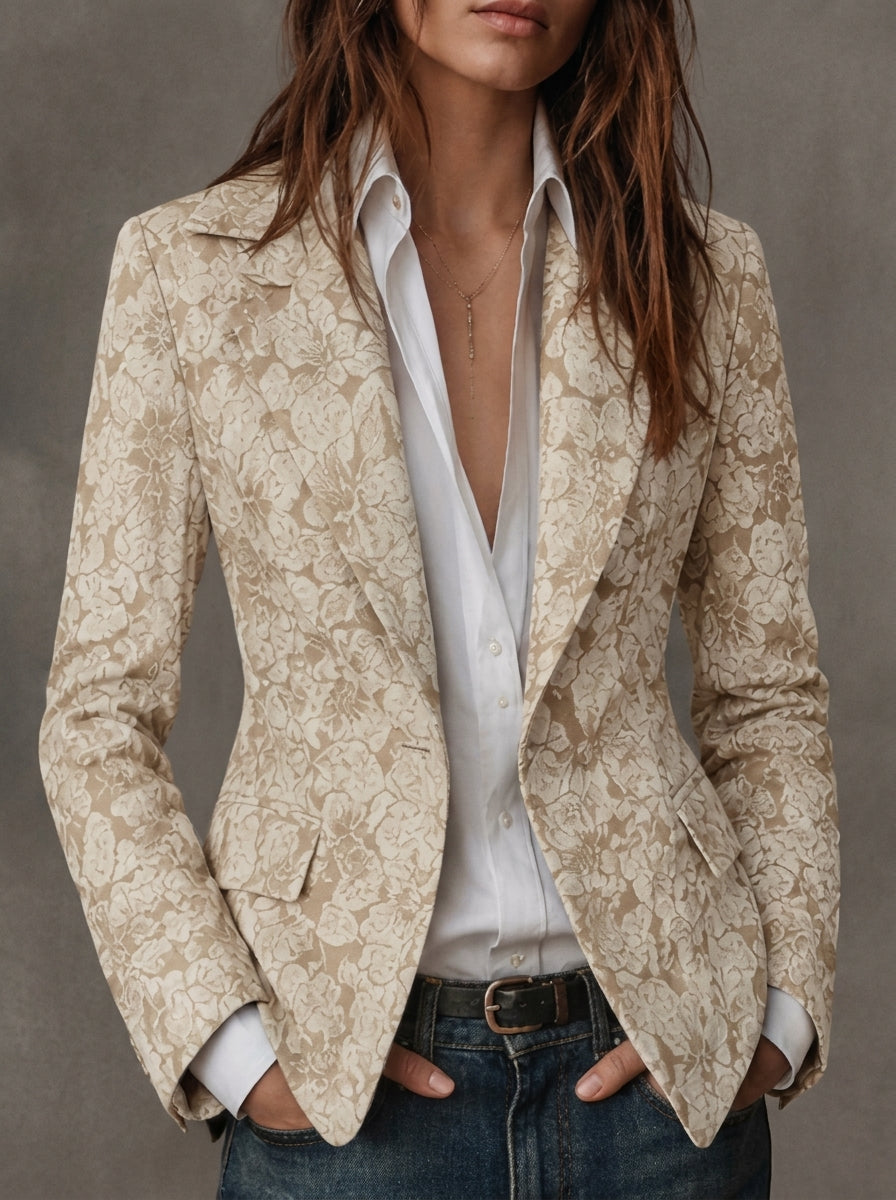 Antonia – Blazer Jacquard con Motivo Paisley