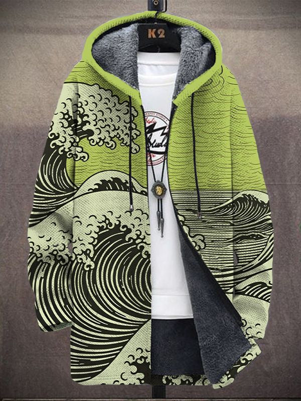 Marta | Cardigan con Cappuccio e Stampa Artistica