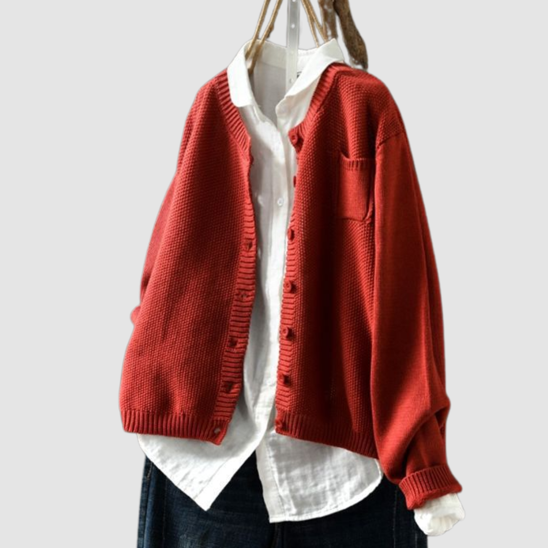 Lavinia | Cardigan Morbido con Bottoni - Aurella Milano
