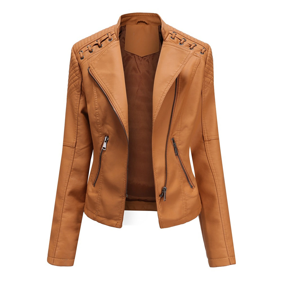 Margot | Giacca Biker con Zip Asimmetrica - Aurella Milano
