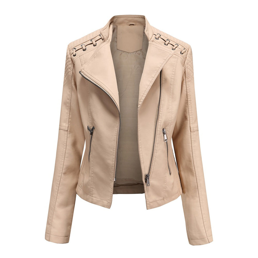 Margot | Giacca Biker con Zip Asimmetrica - Aurella Milano