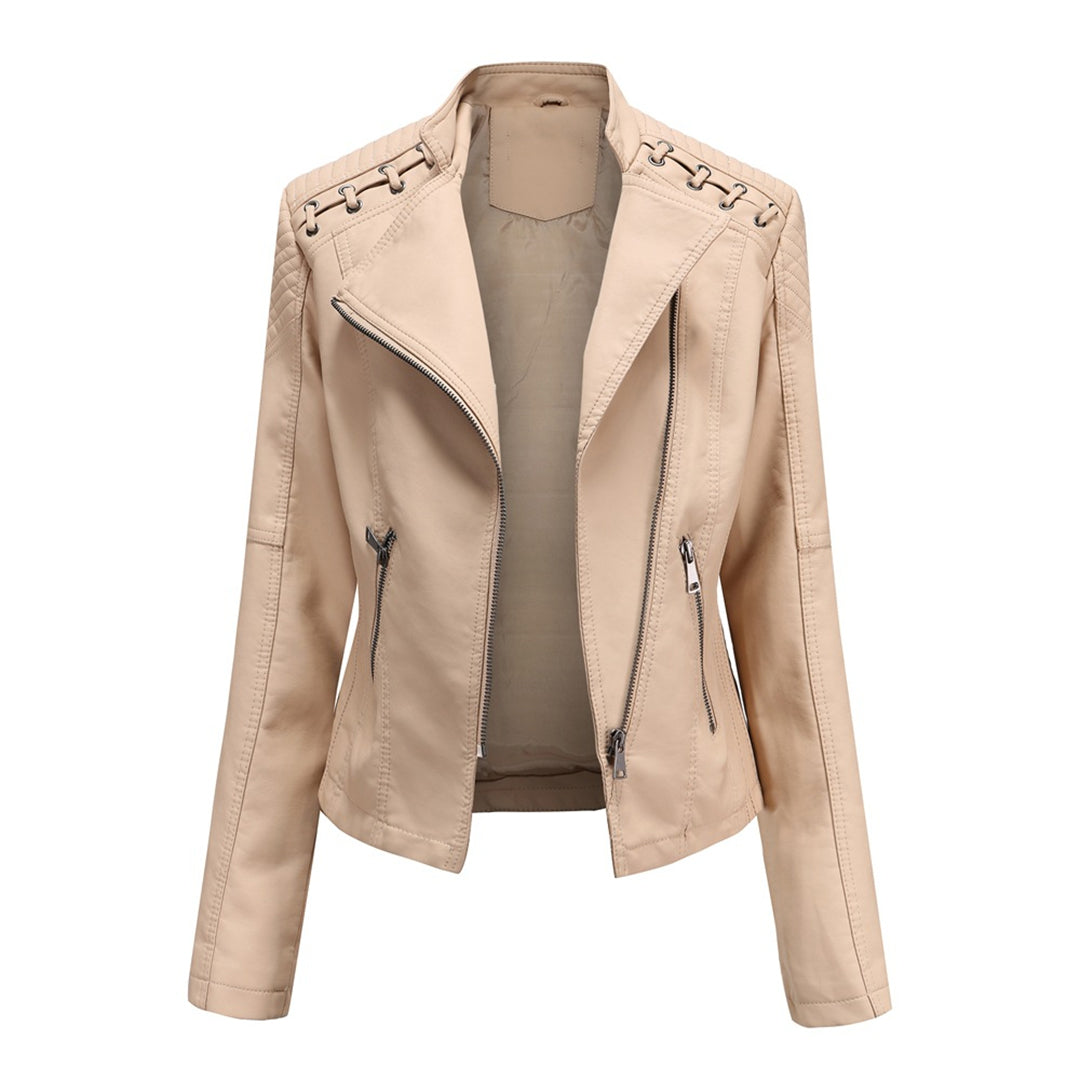 Margot | Giacca Biker con Zip Asimmetrica - Aurella Milano