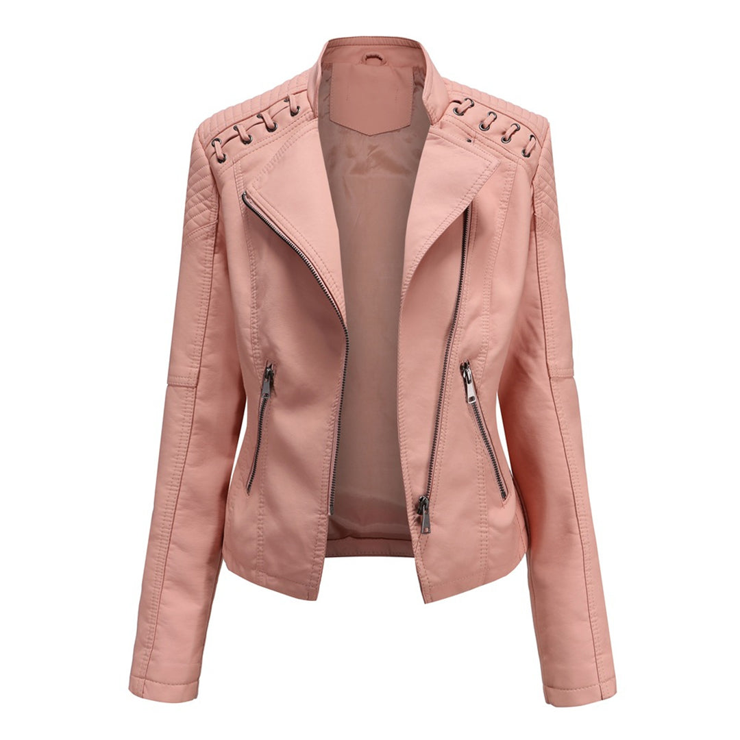 Margot | Giacca Biker con Zip Asimmetrica - Aurella Milano