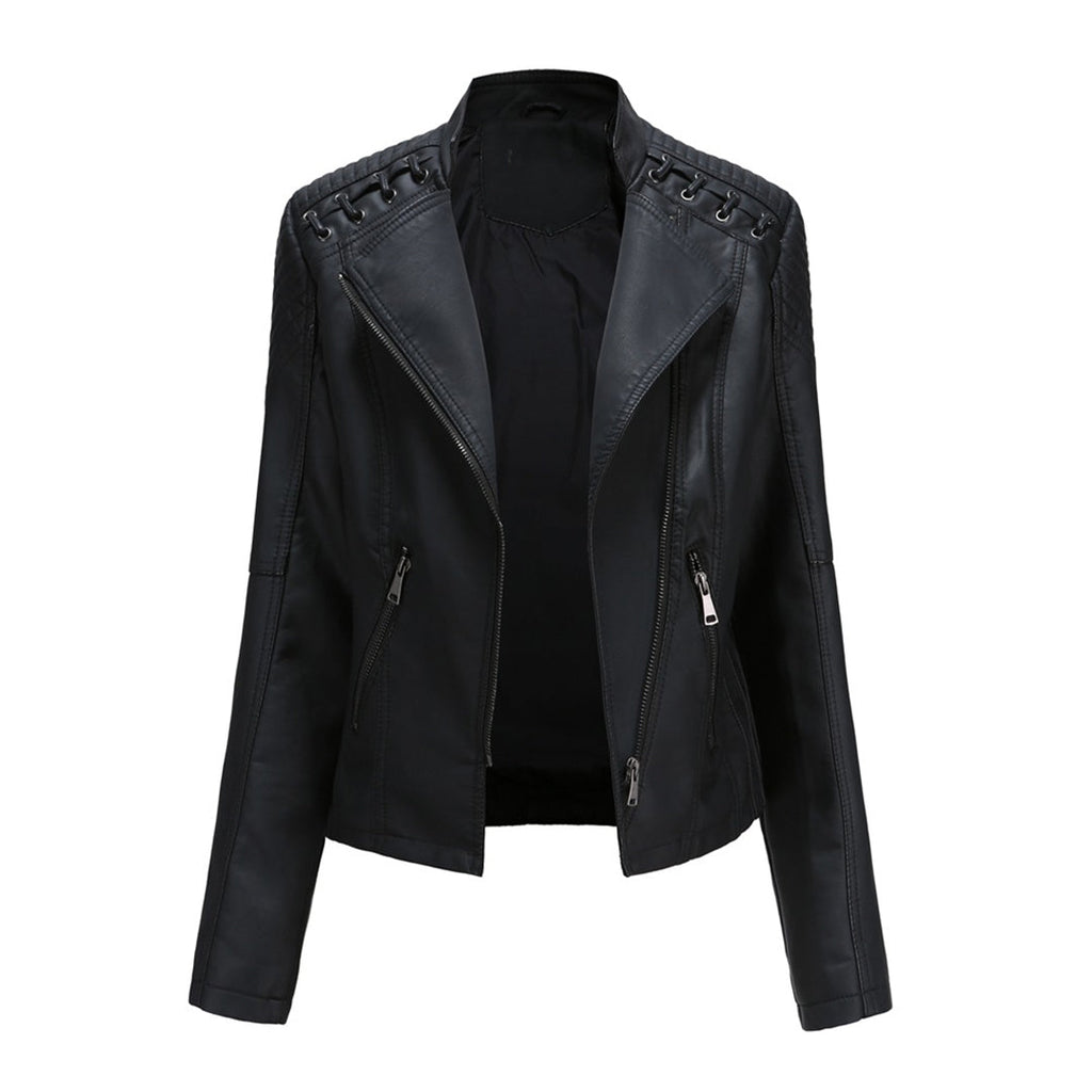 Margot | Giacca Biker con Zip Asimmetrica - Aurella Milano
