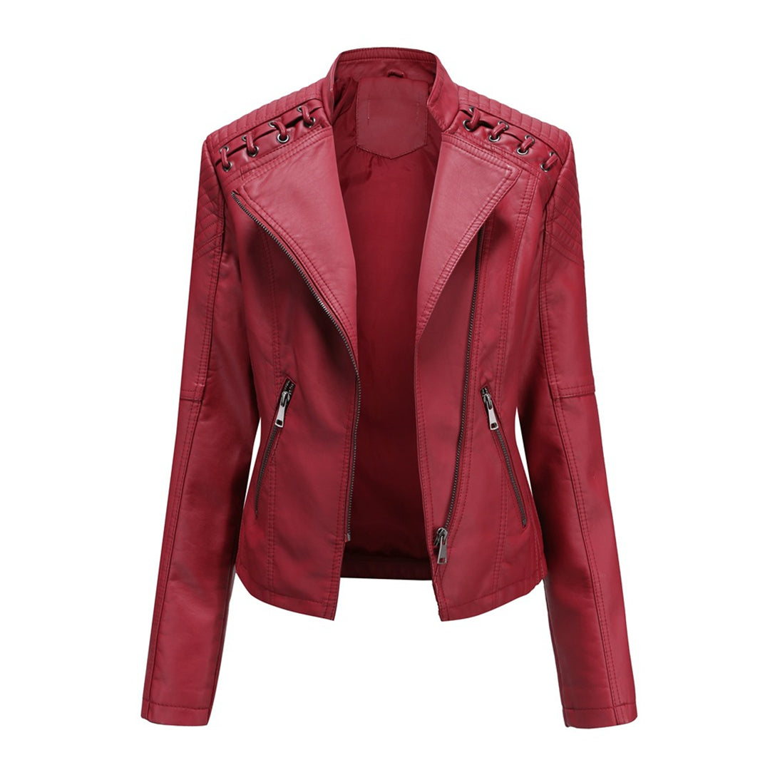 Margot | Giacca Biker con Zip Asimmetrica - Aurella Milano
