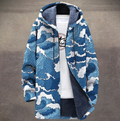 Massimo - Cappotto Artistico Onde Blu | Aurella Milano