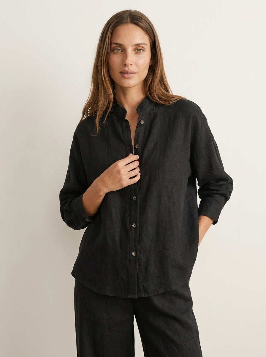 Maribel - Completo in Lino con Pantaloni Ampi | Aurella Milano