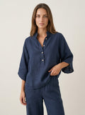 Maribel - Completo in Lino con Pantaloni Ampi | Aurella Milano