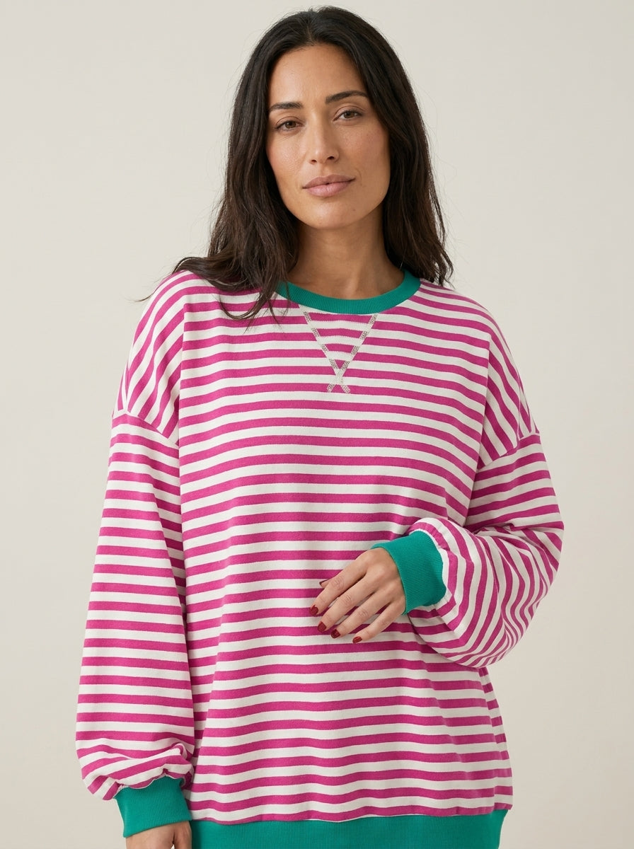 Isabella - Maglia a Righe a Maniche Lunghe | Aurella Milano