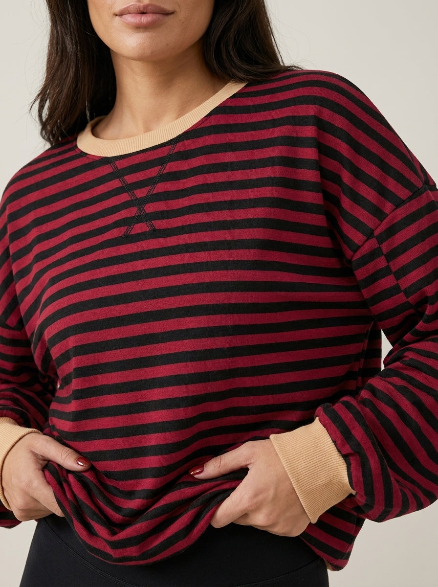 Isabella - Maglia a Righe a Maniche Lunghe | Aurella Milano