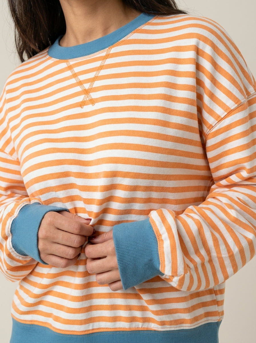 Isabella - Maglia a Righe a Maniche Lunghe | Aurella Milano