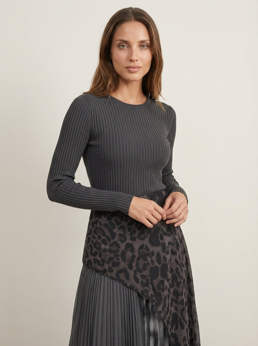 Clara - Abito Lungo Leopardato | Aurella Milano
