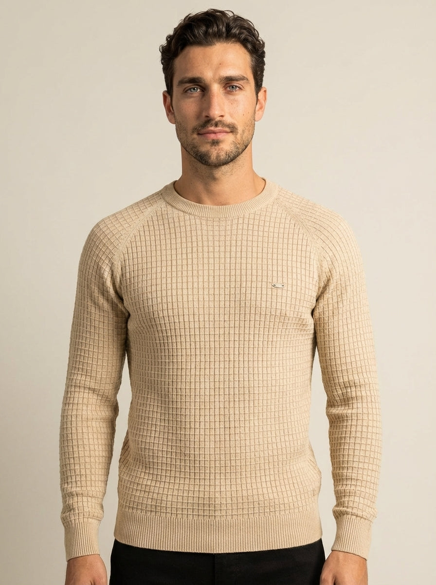 Gabriele - Maglione Elegante a Quadri da uomo | Aurella Milano