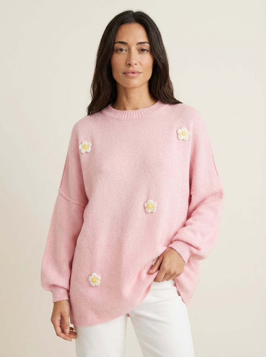 Luna - Felpa Pullover Floreale | Aurella Milano
