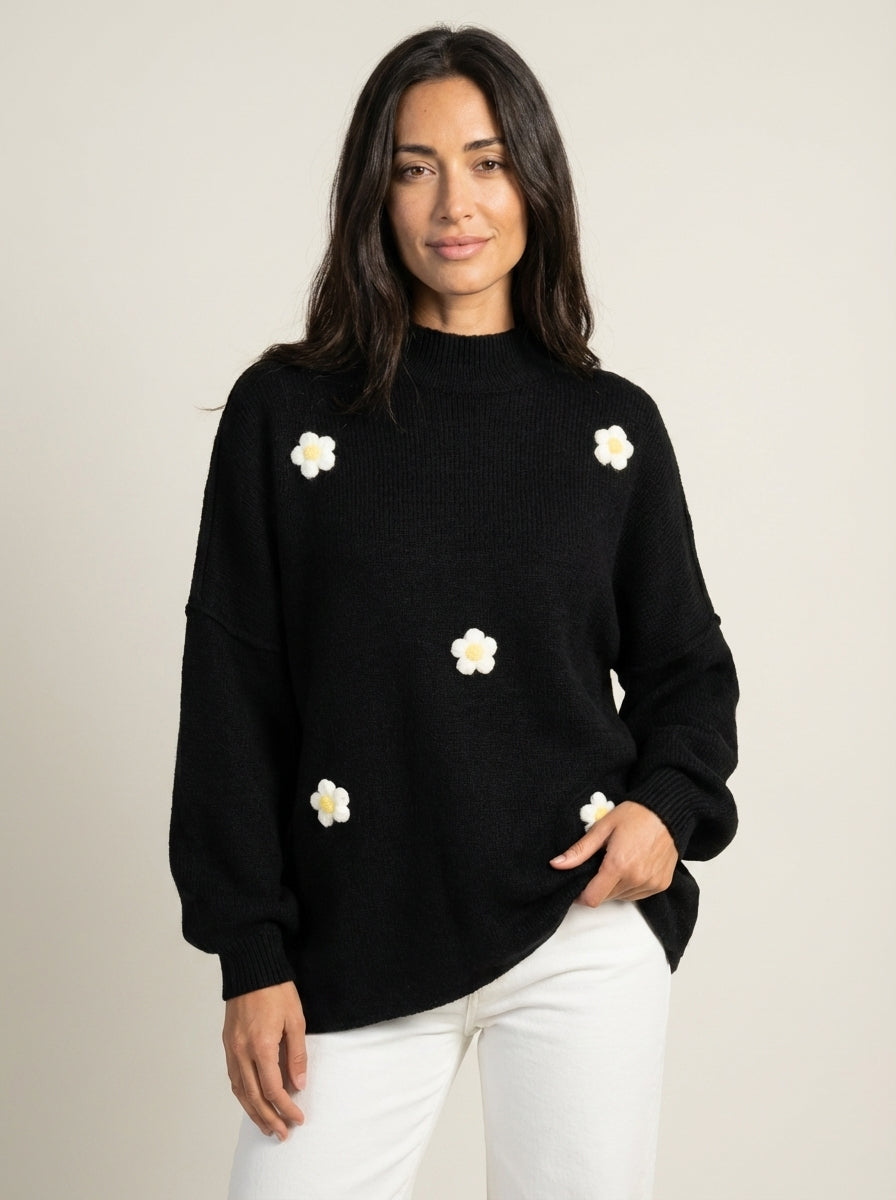 Luna - Felpa Pullover Floreale | Aurella Milano