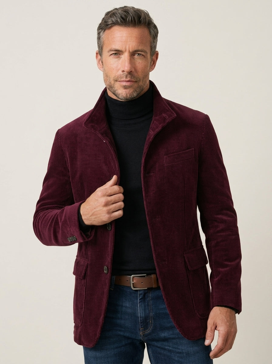 Davide - Giacca in Velluto a Coste da uomo | Aurella Milano