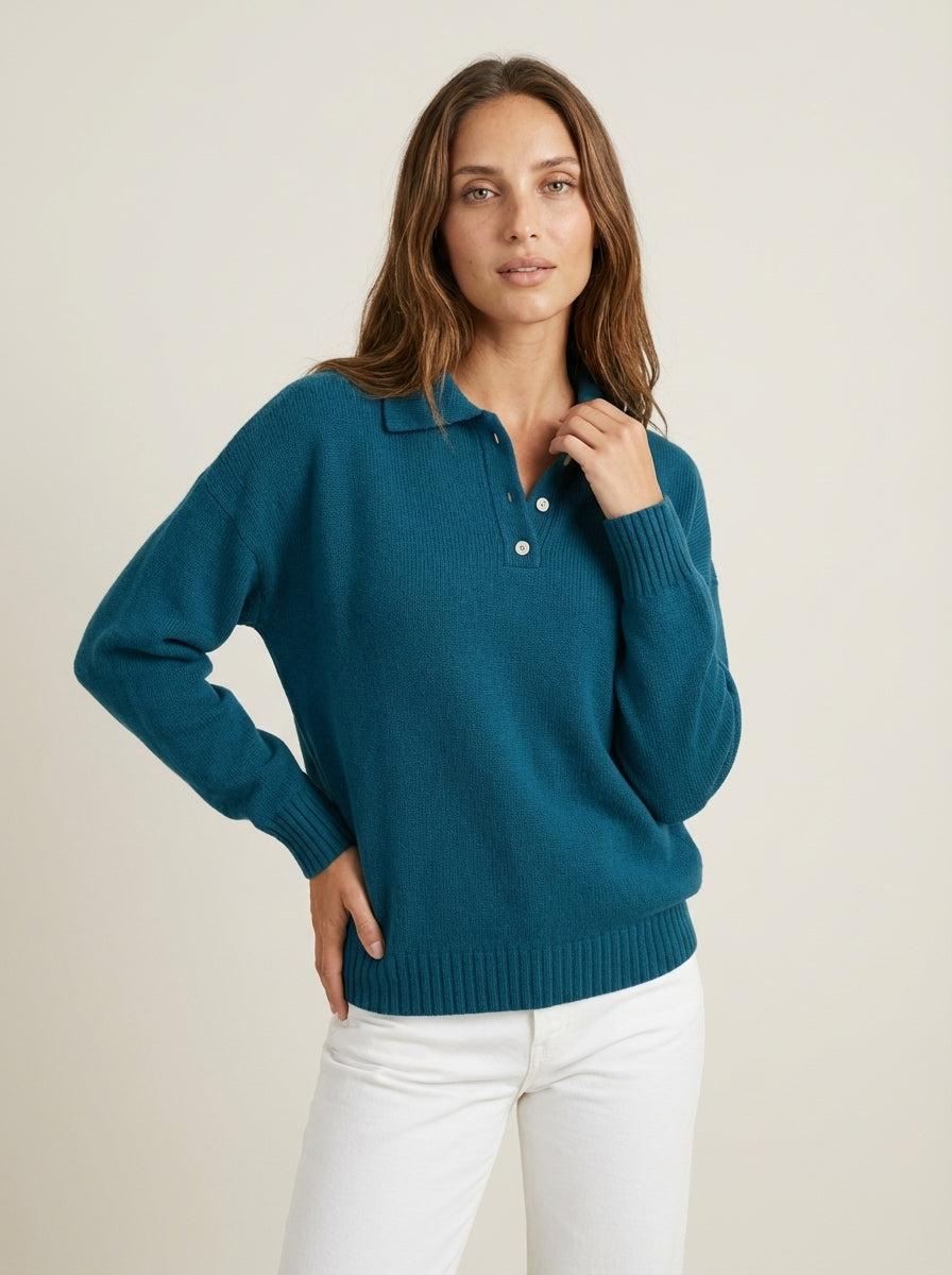 Laura - Maglione in Maglia con Colletto Elegante | Aurella Milano