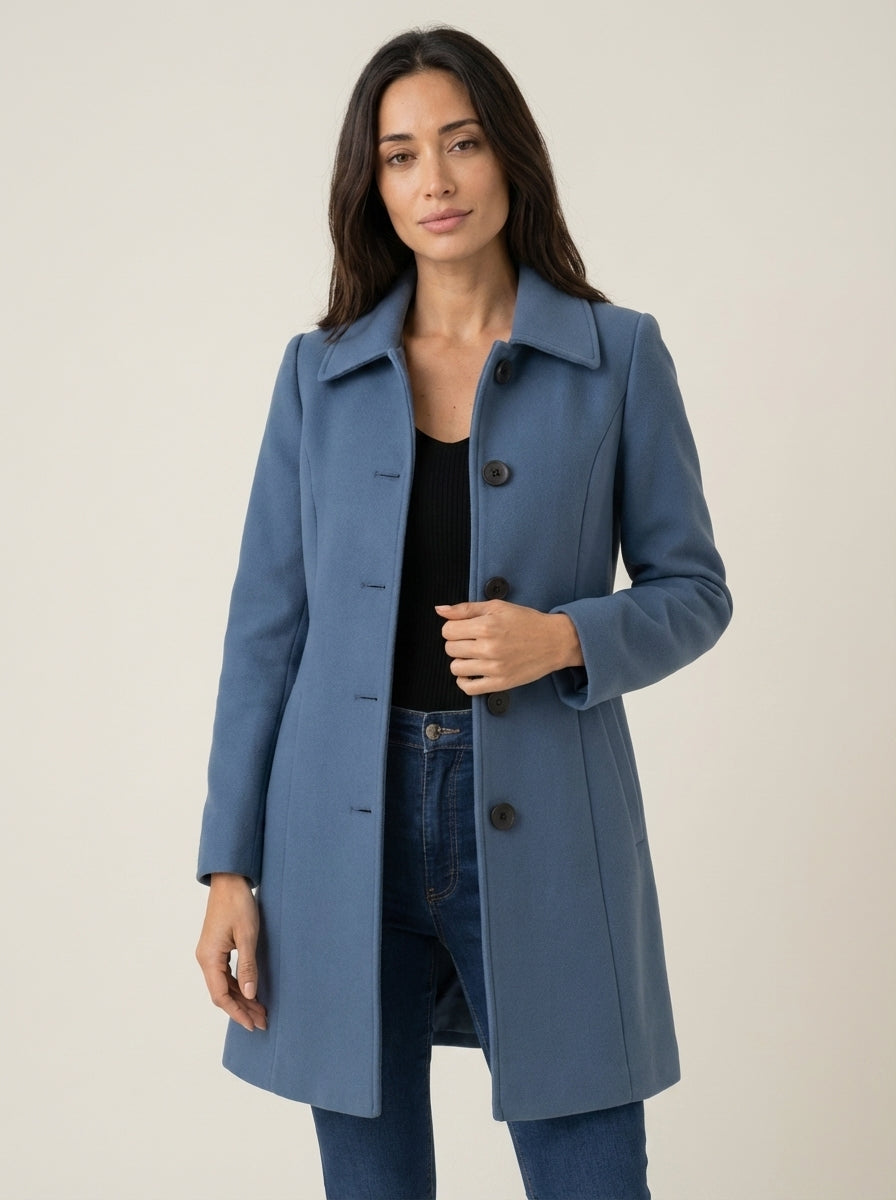 Elena - Cappotto Invernale con Bottoni | Aurella Milano