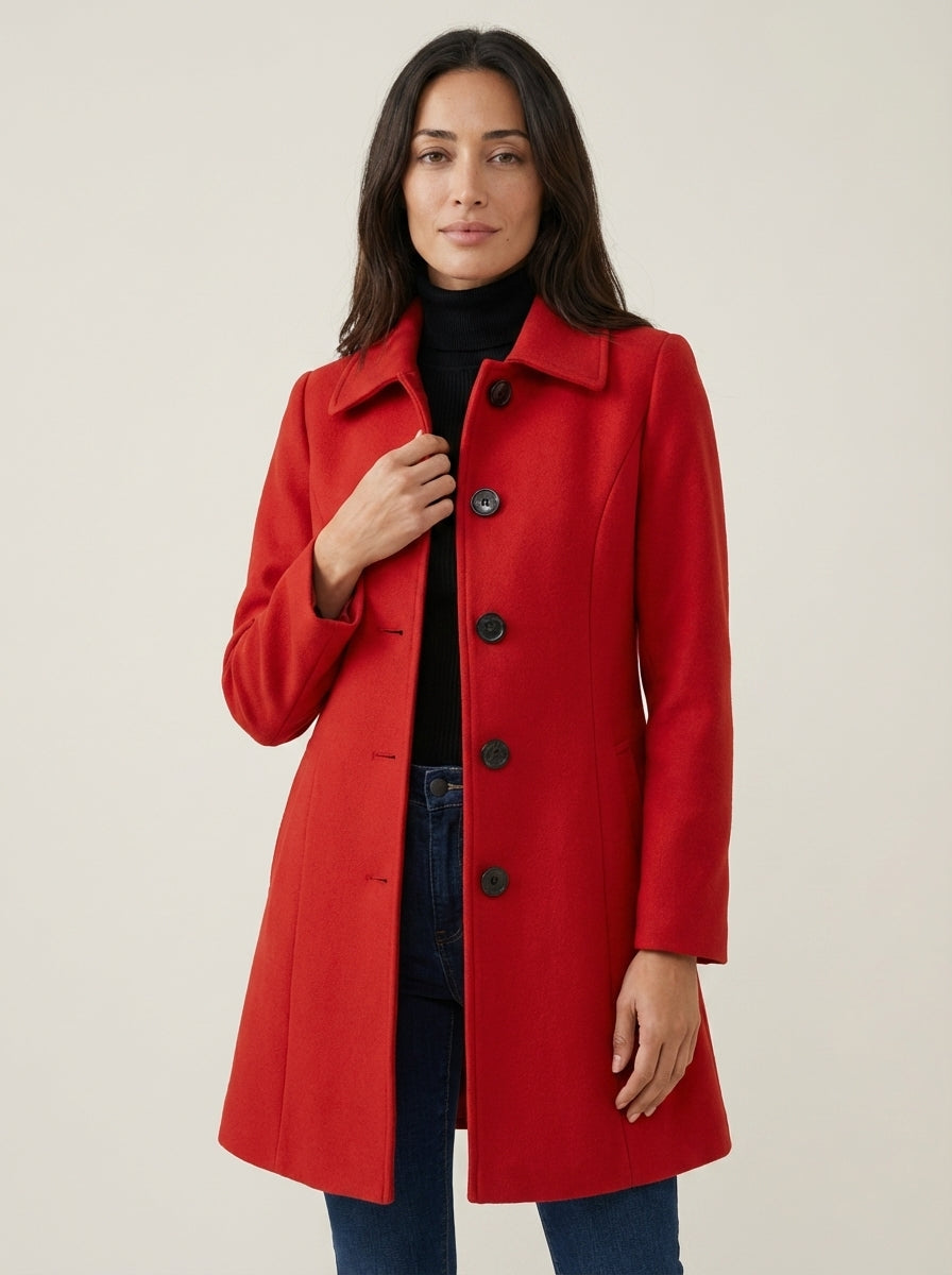 Elena - Cappotto Invernale con Bottoni | Aurella Milano